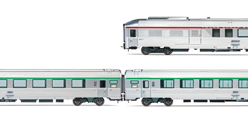 JOUEF HJ4196- Coffret de 3 voitures "EC Etoile du Nord" set 1/2- Ep. V - SNCF- NEUF