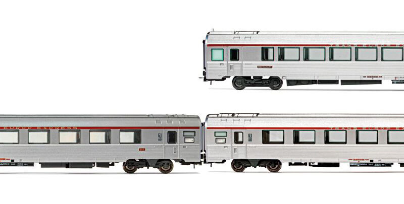 JOUEF HJ4197- Coffret de 3 voitures "EC Etoile du Nord" set 2/2- Ep. V - SNCF- NEUF