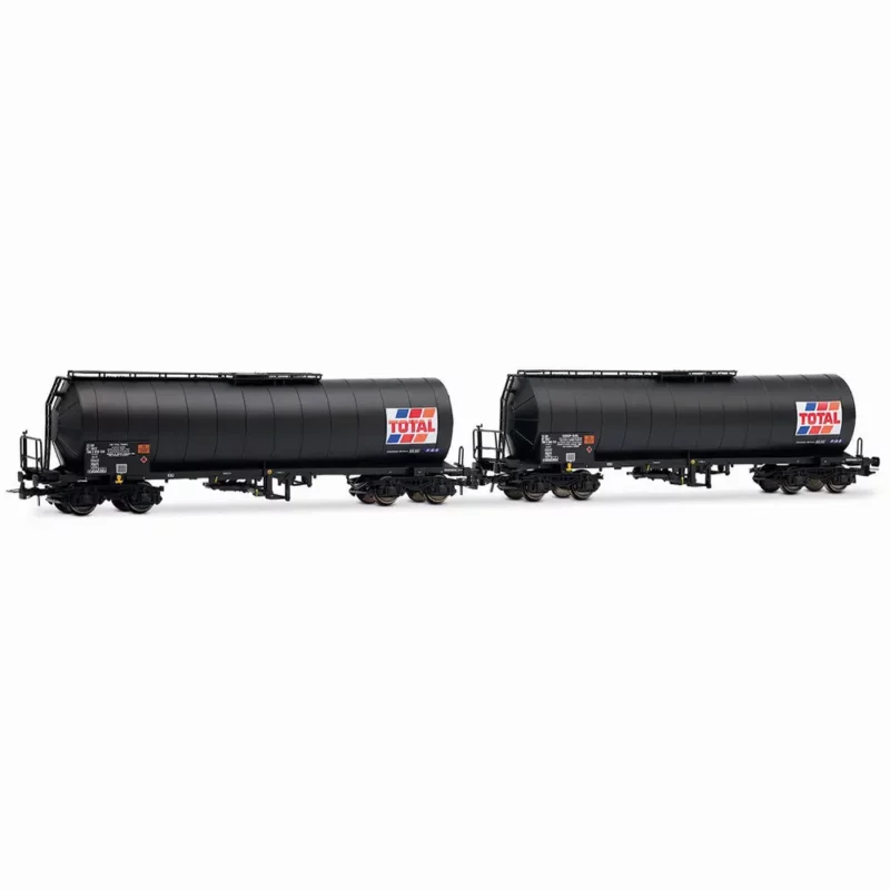 Jouef HJ6323 SNCF, coffret de 2 wagons citernes à 4 essieux « TOTAL France », HO