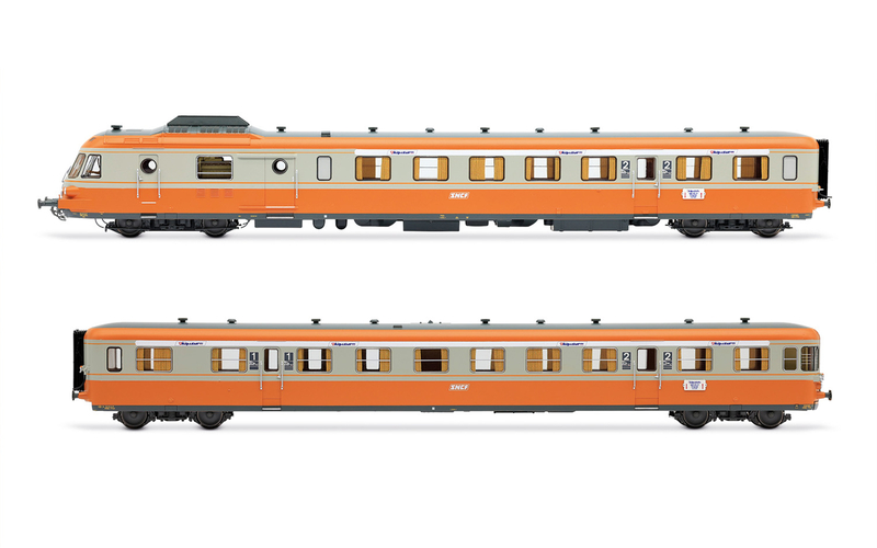 JOUEF HJ2463, Autorail Diesel RGP I avec Remorque "ALPAZUR", SNCF, HO, 2R analogique