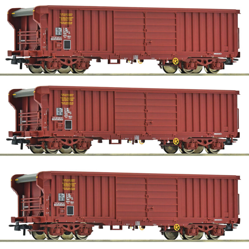ROCO 6600285 - Coffret de 3 pièces : Wagons à toit roulant, SNCF, HO, 2R